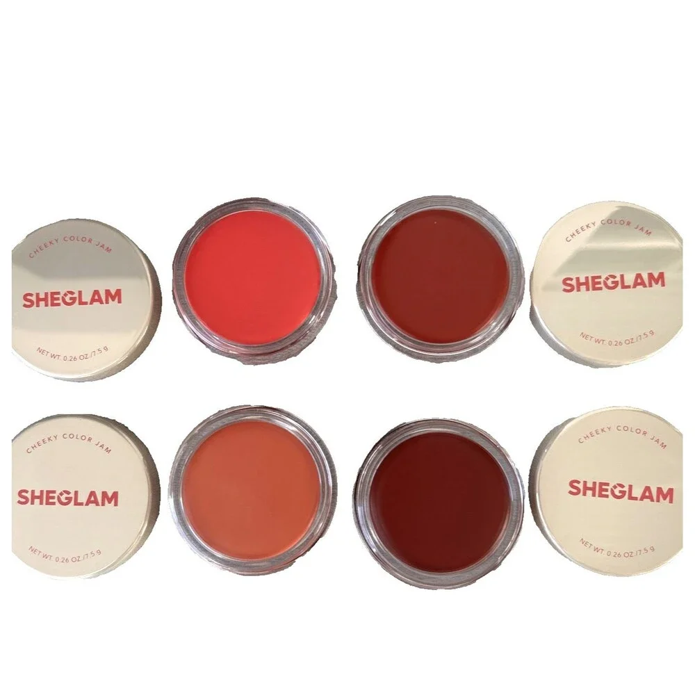 Sheglam Bundle of 4 Cheeky Colour Jam Cream Blush for Cheeks & Lips Long Lasting